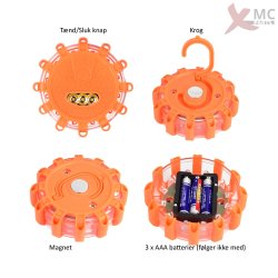 X-advarselslamper 3-PAK