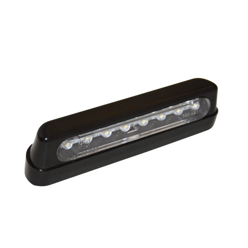 SHIN YO LED license plate light, ABS black, long